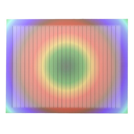 Lettergrootte 8,5 x 11 x brede Waterverf regenboog Notitieblok (Voorkant)