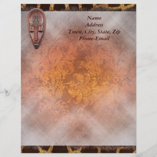 Letterhead African Design Custom Briefhoofd (Voorkant)