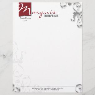 Letterhead Briefpapier - Corporate CEO Monogram Re Persoonlijk Briefhoofd
