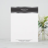 Letterhead Briefpapier - Professional Silver Metal Briefhoofd Sjabloon (Staand voorkant)
