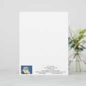 Letterhead Cherry Blossom Blue Sky aangepast Gepersonaliseerd Briefhoofd (Staand voorkant)