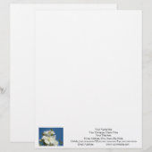 Letterhead Cherry Blossom Blue Sky aangepast Gepersonaliseerd Briefhoofd (Voorkant / Achterkant)