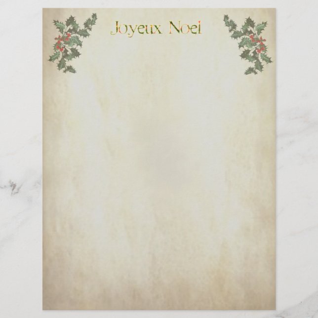 Letterhead Joyeux noel Briefhoofd (Voorkant)