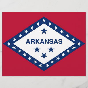 Letterhead met vlag van Arkansas