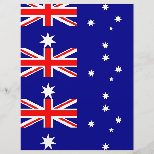 Letterhead met vlag van Australië (Voorkant)