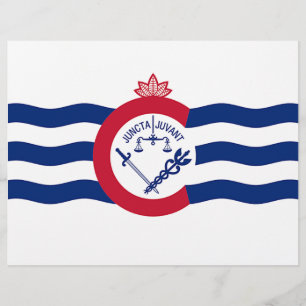 Letterhead met vlag van Cincinnati, Ohio