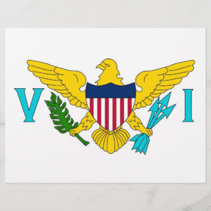 Letterhead met vlag van de Maagdeneilanden, Vereni