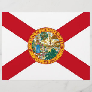 Letterhead met vlag van Florida, Verenigde Staten