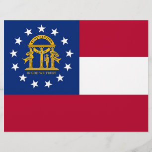 Letterhead met vlag van Georgië, VS