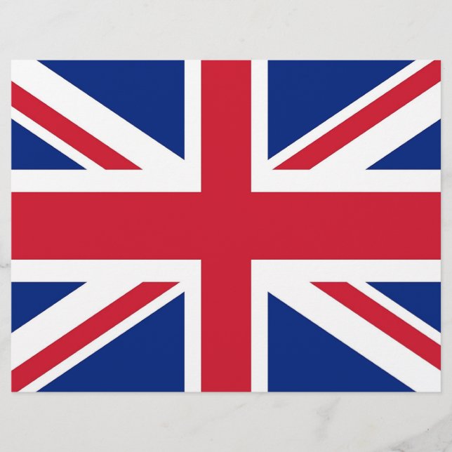 Letterhead met vlag van het Verenigd Koninkrijk (Voorkant)