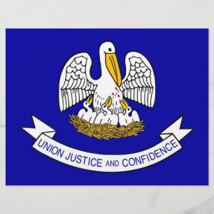 Letterhead met vlag van Louisiana, VS