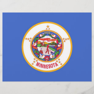 Letterhead met vlag van Minnesota, VS