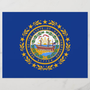 Letterhead met vlag van New Hampshire, VS