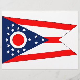 Letterhead met vlag van Ohio, Verenigde Staten van