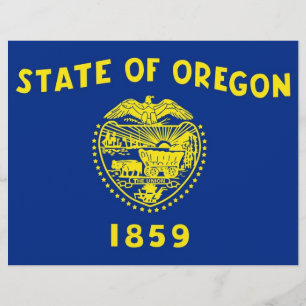 Letterhead met vlag van Oregon, VS