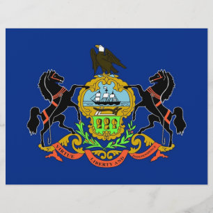 Letterhead met vlag van Pennsylvania, Verenigde St