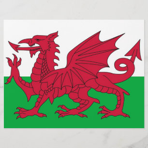 Letterhead met vlag van Wales
