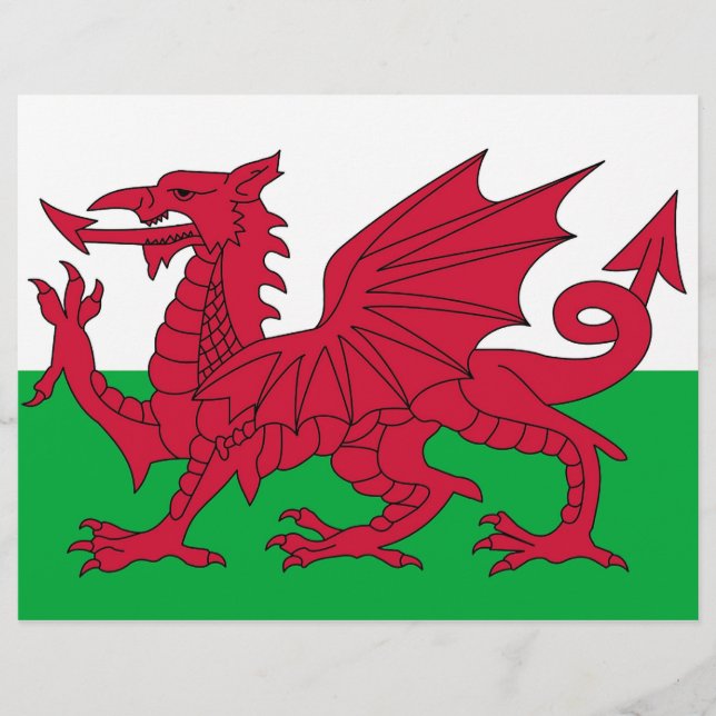 Letterhead met vlag van Wales (Voorkant)