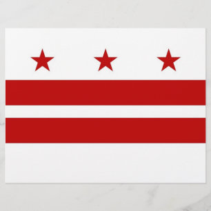 Letterhead met vlag van Washington DC, VS