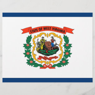 Letterhead met vlag van West Virginia, Verenigde S