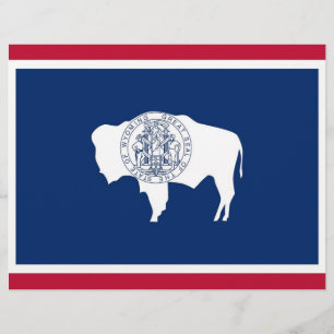 Letterhead met vlag van Wyoming, Verenigde Staten