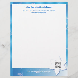 Letterhead Sjabloon Blue Spa Custom Briefhoofd