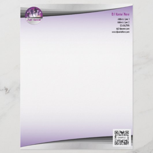 Letterhead Sjabloon Event Dance Briefhoofd Sjabloon (Voorkant)