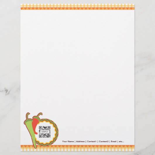 Letterhead Sjabloon Mexicaans restaurant Briefhoofd (Voorkant)