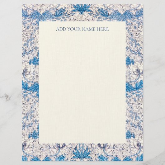 LETTERHEAD : WILLIAM MORRIS : " HONEYSUCKLE " BRIEFHOOFD (Voorkant)