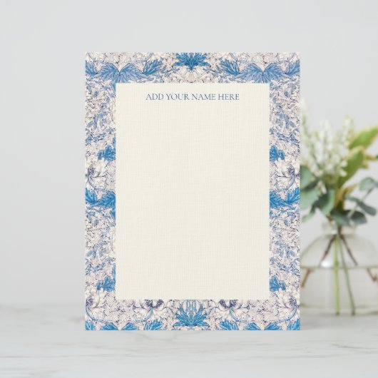 LETTERHEAD : WILLIAM MORRIS : " HONEYSUCKLE " BRIEFHOOFD (Staand voorkant)