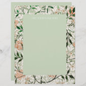 LETTERHEAD : WILLIAM MORRIS : " JASMINE " BRIEFHOOFD (Voorkant / Achterkant)