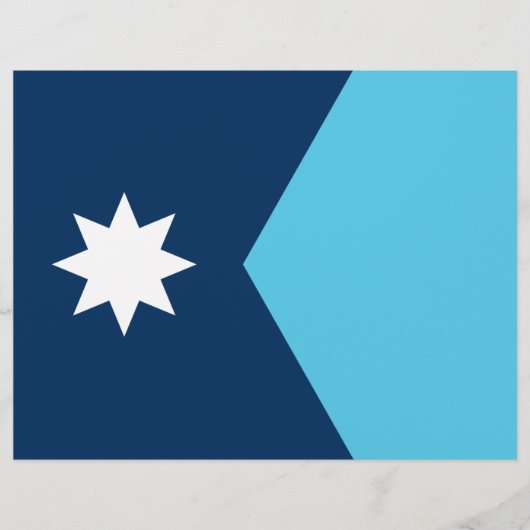 Letterhead with Flag of Minnesota, USA Briefhoofd (Voorkant)