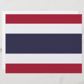 Letterhead with Flag of Thailand Briefhoofd (Voorkant / Achterkant)