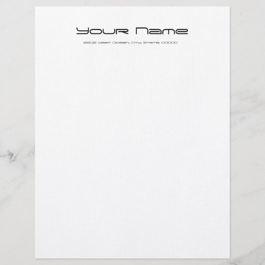 Letterhoofd Briefpapier linnenpapier/wit Custom Briefhoofd (Voorkant)