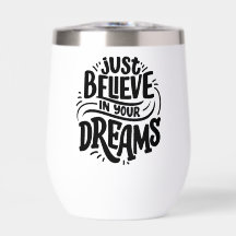 Lettering citaat over dromen