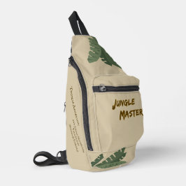Lettering Design Jungle Master, bruin, zand Sling Bag