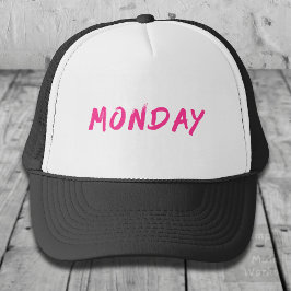 Lettering Design ‘Monday’ in Pink Trucker Pet