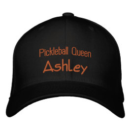 Lettering Pickleball Queen Ashley Geborduurde Pet