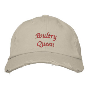 Lettering Pluimvee Koningin in aardbei rood Geborduurde Pet
