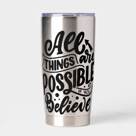 Lettering Quote About Dreams Geïsoleerde Drinkbeker