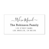 Lettering Script We hebben nieuw adres verplaatst Zelfinktende Stempel (Design)