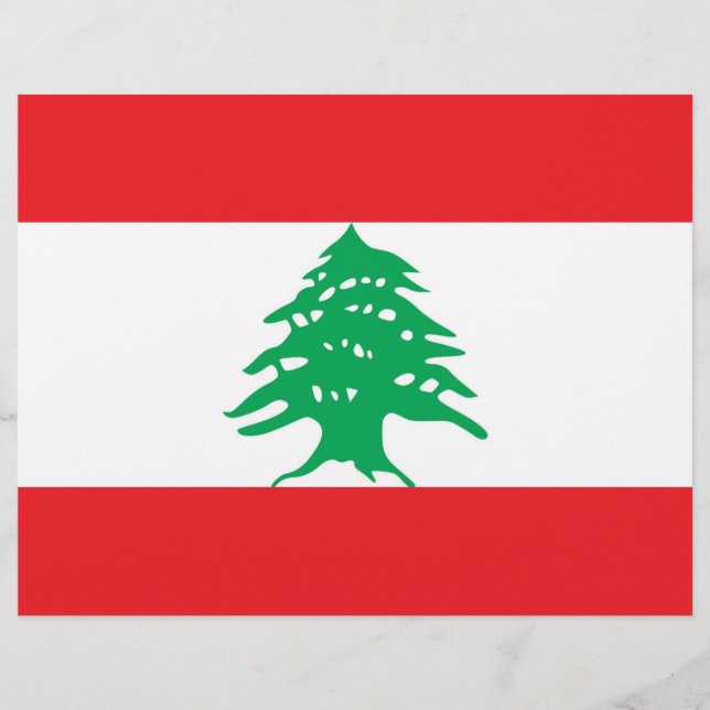 Letterkop met vlag van Libanon (Voorkant)