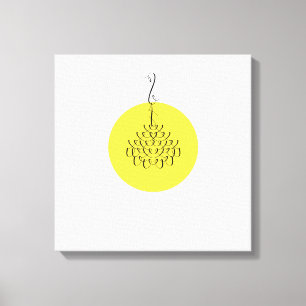 Letterkroonluchter Canvas Afdruk