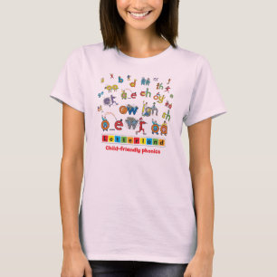 Letterland   T-Shirt volledige kleur voor vrouwen