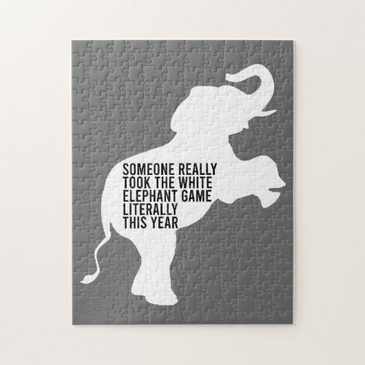 Letterlijk de slechtste witte olifantenGift Legpuzzel (Verticaal)