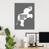 Letterlijk de slechtste witte olifantenGift Poster (Thuiskantoor)