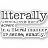 Letterlijk Engelse Grammar Sticker (Voorkant)