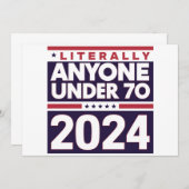 Letterlijk iedereen anders 2024 President USA Elec Kaart (Voorkant / Achterkant)