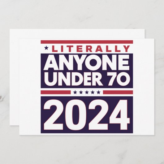 Letterlijk iedereen anders 2024 President USA Elec Kaart (Voorkant / Achterkant)