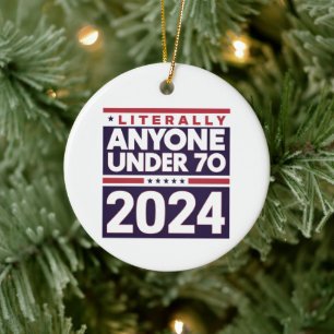 Letterlijk iedereen anders 2024 President USA Elec Keramisch Ornament
